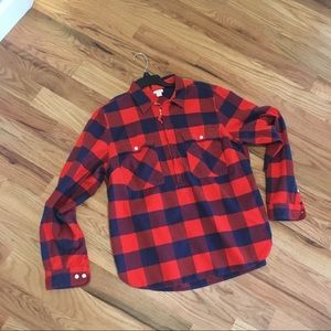 J Crew Heavy Flannel Pullover